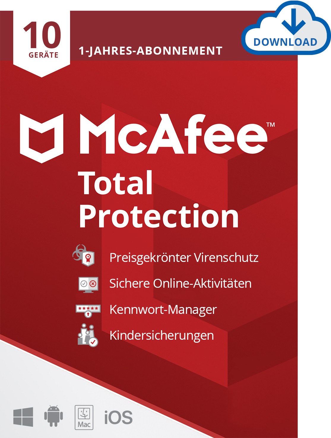 Mcafee Total Protection 10 Gerate 1 Jahr Gultig Fur 2021 2022 Deutsch Key Ebay